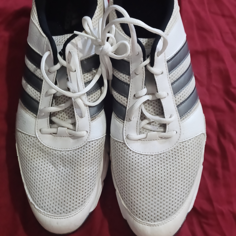 Adidas Men's White and Gray Sneakers
